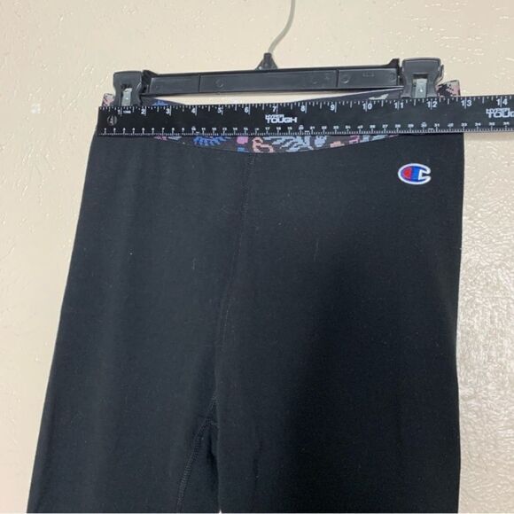 Champion authentic tights leggings black paisley colorful print - Picture 9 of 11